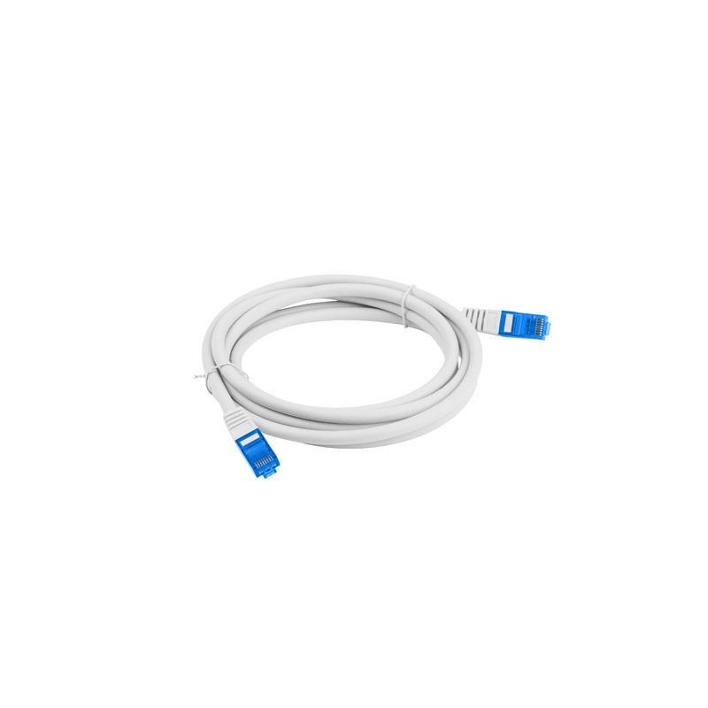 Patchcord Lanberg S/FTP kat.6A 1,5m LSZH CCA fluke passed szary
