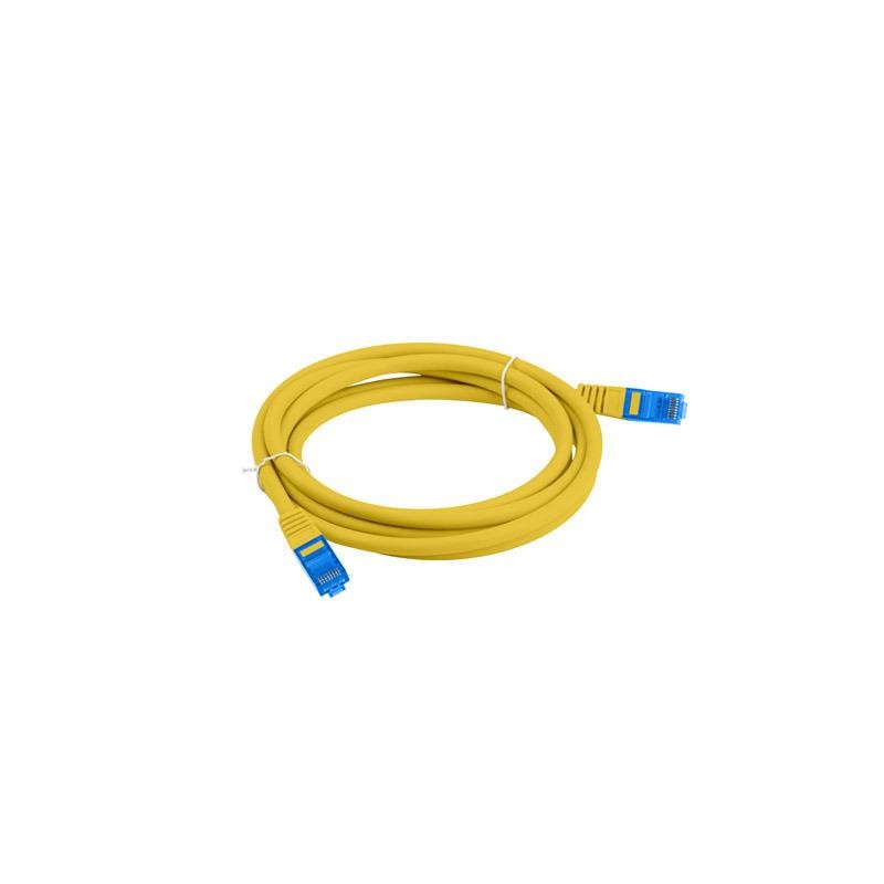 Patchcord Lanberg S/FTP kat.6A 0,5m LSZH CCA fluke passed żółty