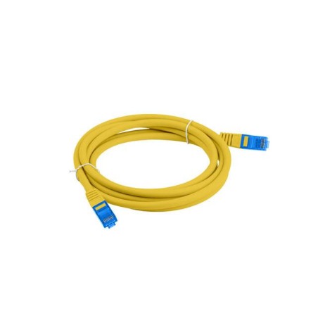 Patchcord Lanberg S/FTP kat.6A 0,5m LSZH CCA fluke passed żółty