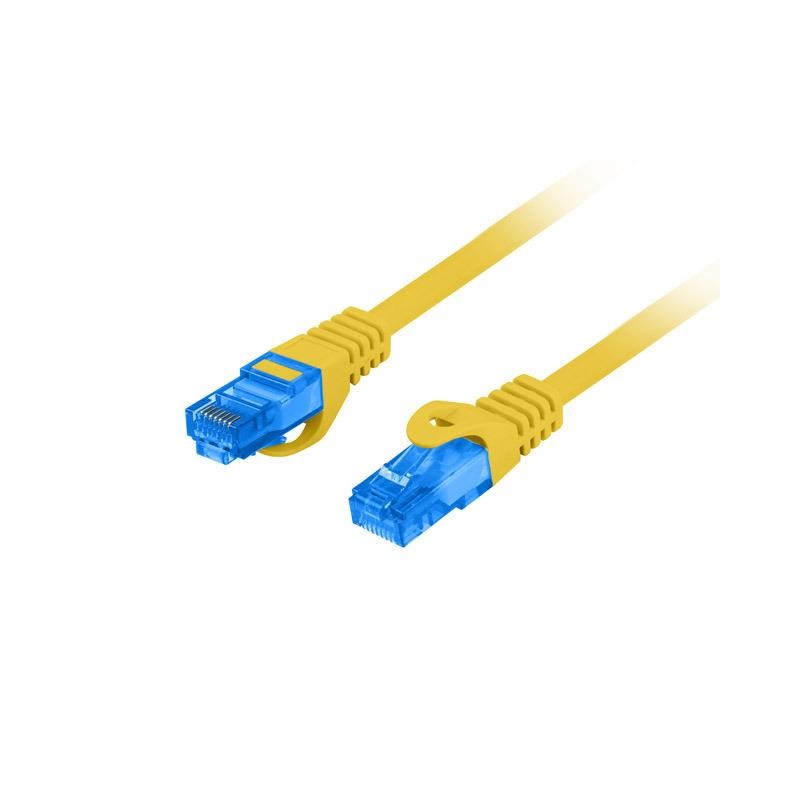 Patchcord Lanberg S/FTP kat.6A 10m LSZH CCA fluke passed żółty