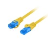 Patchcord Lanberg S/FTP kat.6A 10m LSZH CCA fluke passed żółty