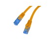 Patchcord Lanberg S/FTP kat.6A 0,25m LSZH CCA fluke passed pomarańczowy
