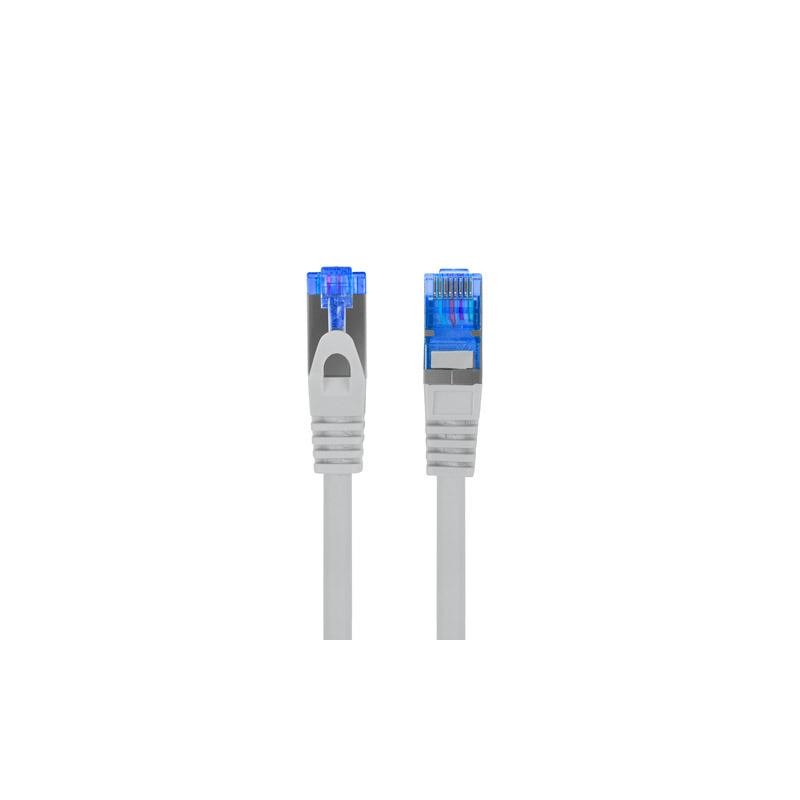 Patchcord Lanberg S/FTP kat.6A 0,25m LSZH CCA fluke passed szary