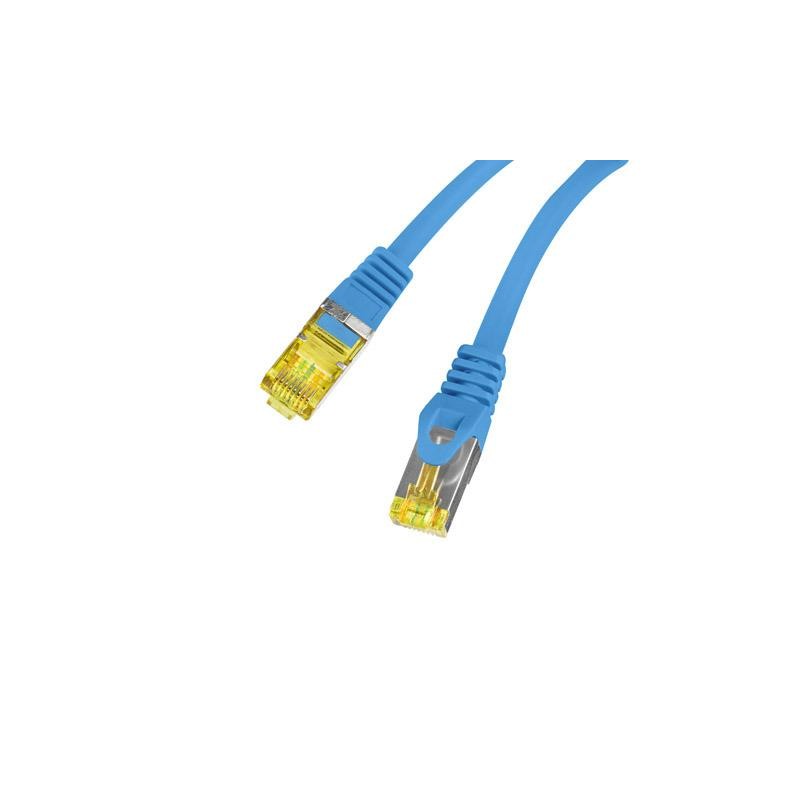 Patchcord Lanberg S/FTP kat.6A 5m LSZH CU fluke passed niebieski