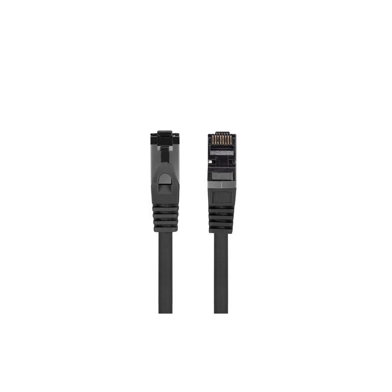 Patchcord Lanberg S/FTP kat.8.1 0,25m LSZH CU fluke passed czarny