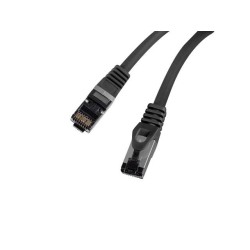 Patchcord Lanberg S/FTP kat.8.1 0,25m LSZH CU fluke passed czarny
