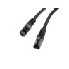 Patchcord Lanberg S/FTP kat.8.1 0,25m LSZH CU fluke passed czarny