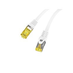 Patchcord Lanberg S/FTP kat.6A 0,25m LSZH CU fluke passed biały