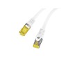 Patchcord Lanberg S/FTP kat.6A 0,25m LSZH CU fluke passed biały