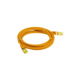 Patchcord Lanberg S/FTP kat.6A 3m LSZH CU fluke passed pomarańczowy