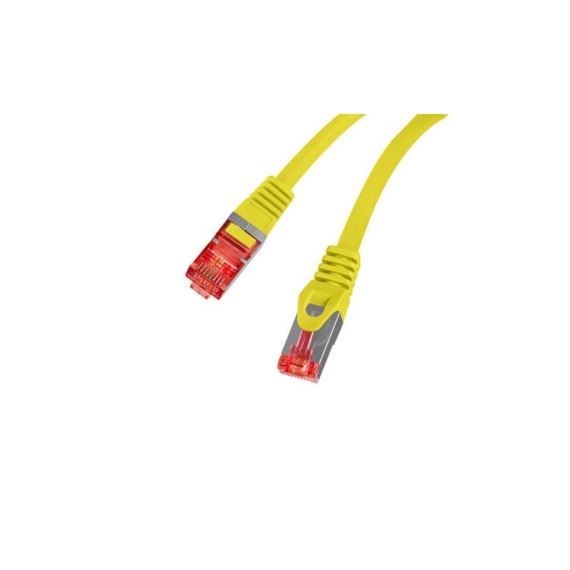 Patchcord Lanberg S/FTP kat.6 0,5m LSZH CU fluke passed żółty