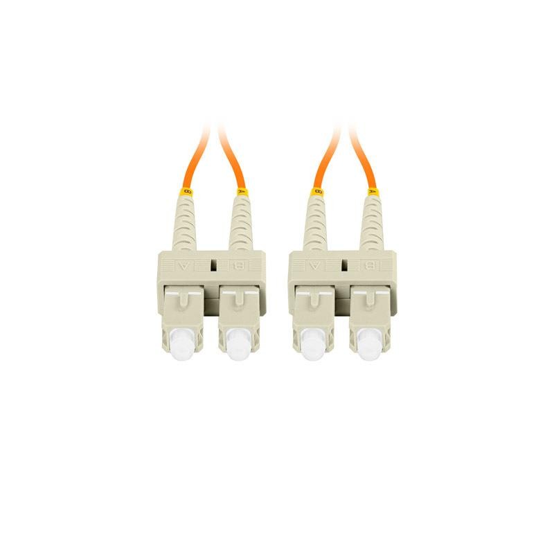 Patchcord światłowodowy Lanberg MM SC/UPC-SC/UPC DUPLEX 3.0mm OM2 50/125 LSZH 2m pomarańczowy