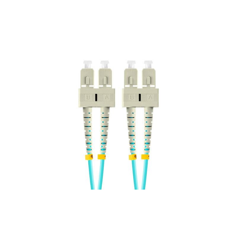Patchcord światłowodowy Lanberg MM SC/UPC-SC/UPC DUPLEX 3.0mm OM3 50/125 LSZH 3m aqua