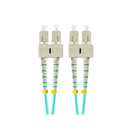 Patchcord światłowodowy Lanberg MM SC/UPC-SC/UPC DUPLEX 3.0mm OM3 50/125 LSZH 3m aqua