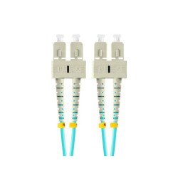 Patchcord światłowodowy Lanberg MM SC/UPC-SC/UPC DUPLEX 3.0mm OM3 50/125 LSZH 5m aqua
