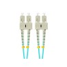 Patchcord światłowodowy Lanberg MM SC/UPC-SC/UPC DUPLEX 3.0mm OM3 50/125 LSZH 5m aqua