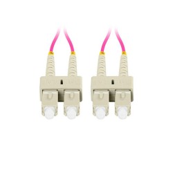 Patchcord światłowodowy Lanberg MM SC/UPC-SC/UPC DUPLEX 3.0mm OM4 50/125 LSZH 2m fioletowy