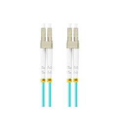 Patchcord światłowodowy Lanberg MM LC/UPC-LC/UPC DUPLEX 3.0mm OM3 50/125 LSZH 1m aqua