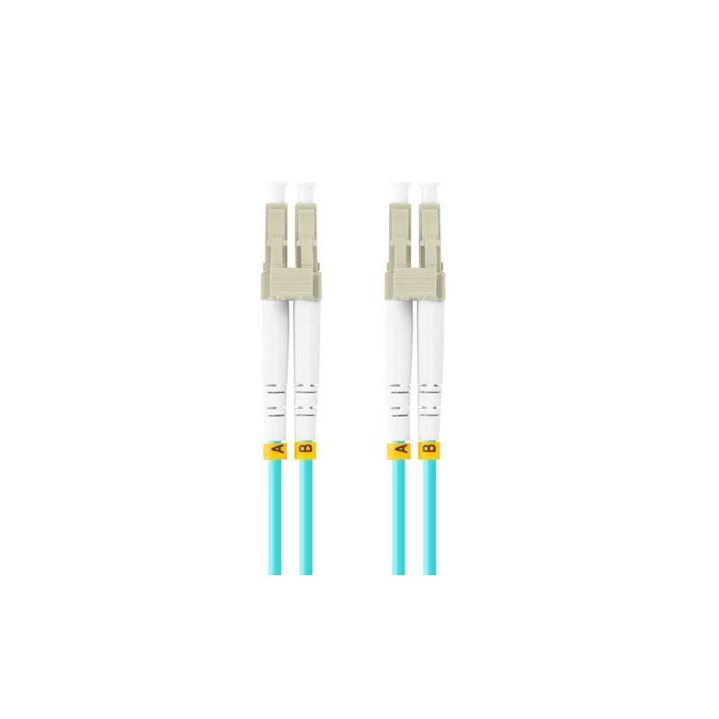 Patchcord światłowodowy Lanberg MM LC/UPC-LC/UPC DUPLEX 3.0mm OM3 50/125 LSZH 2m aqua