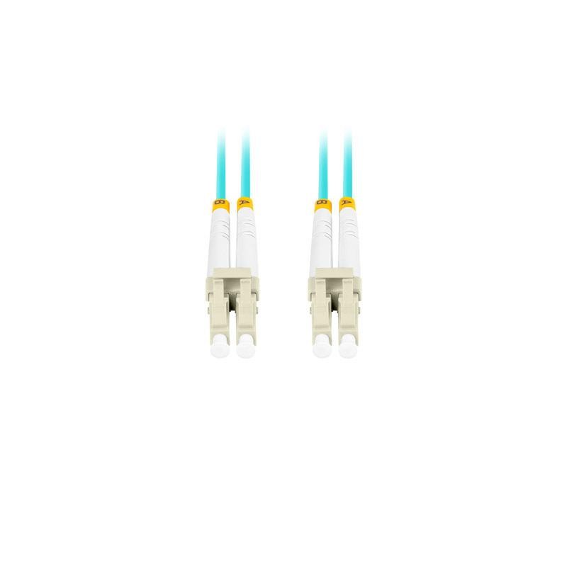 Patchcord światłowodowy Lanberg MM LC/UPC-LC/UPC DUPLEX 3.0mm OM3 50/125 LSZH 5m aqua