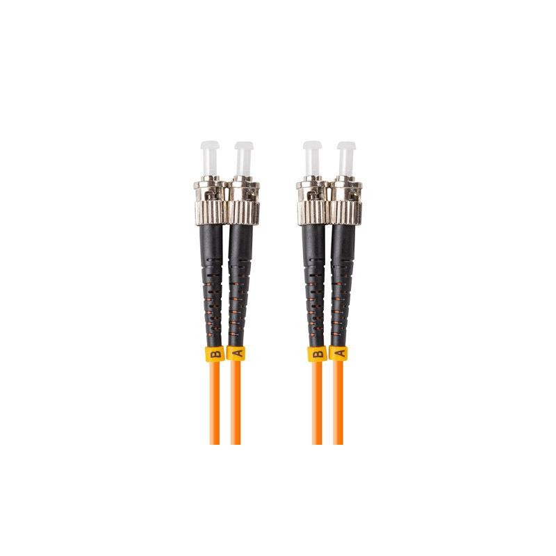 Patchcord światłowodowy Lanberg MM ST/UPC-ST/UPC DUPLEX 3.0MM OM2 50/125 LSZH 15m pomarańczowy