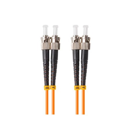 Patchcord światłowodowy Lanberg MM ST/UPC-ST/UPC DUPLEX 3.0MM OM2 50/125 LSZH 15m pomarańczowy