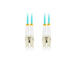 Patchcord światłowodowy Lanberg MM LC/UPC-LC/UPC DUPLEX 3.0MM OM3 50/125 LSZH 0.5m aqua