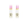 Patchcord światłowodowy Lanberg MM LC/UPC-LC/UPC DUPLEX 3.0MM OM4 50/125 LSZH 3m fioletowy