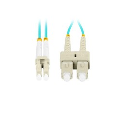 Patchcord światłowodowy Lanberg MM LC/UPC-SC/UPC DUPLEX 3.0MM OM3 50/125 LSZH 1m aqua