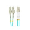 Patchcord światłowodowy Lanberg MM LC/UPC-SC/UPC DUPLEX 3.0MM OM3 50/125 LSZH 1m aqua