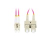 Patchcord światłowodowy Lanberg MM LC/UPC-SC/UPC DUPLEX 3.0MM OM4 50/125 LSZH 5m fioletowy