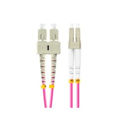 Patchcord światłowodowy Lanberg MM LC/UPC-SC/UPC DUPLEX 3.0MM OM4 50/125 LSZH 5m fioletowy