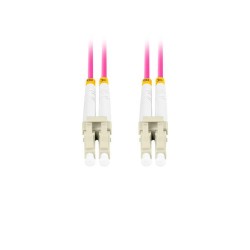 Patchcord światłowodowy Lanberg MM LC/UPC-LC/UPC DUPLEX 3.0MM OM4 50/125 LSZH 0.5m fioletowy