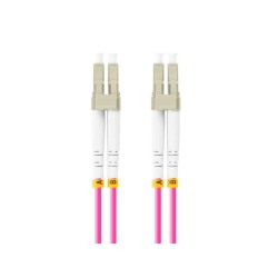 Patchcord światłowodowy Lanberg MM LC/UPC-LC/UPC DUPLEX 3.0MM OM4 50/125 LSZH 0.5m fioletowy