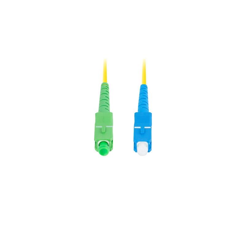 Patchcord światłowodowy Lanberg SM SC/APC-SC/UPC SIMPLEX 3.0mm SZH G657A1 1m żółty
