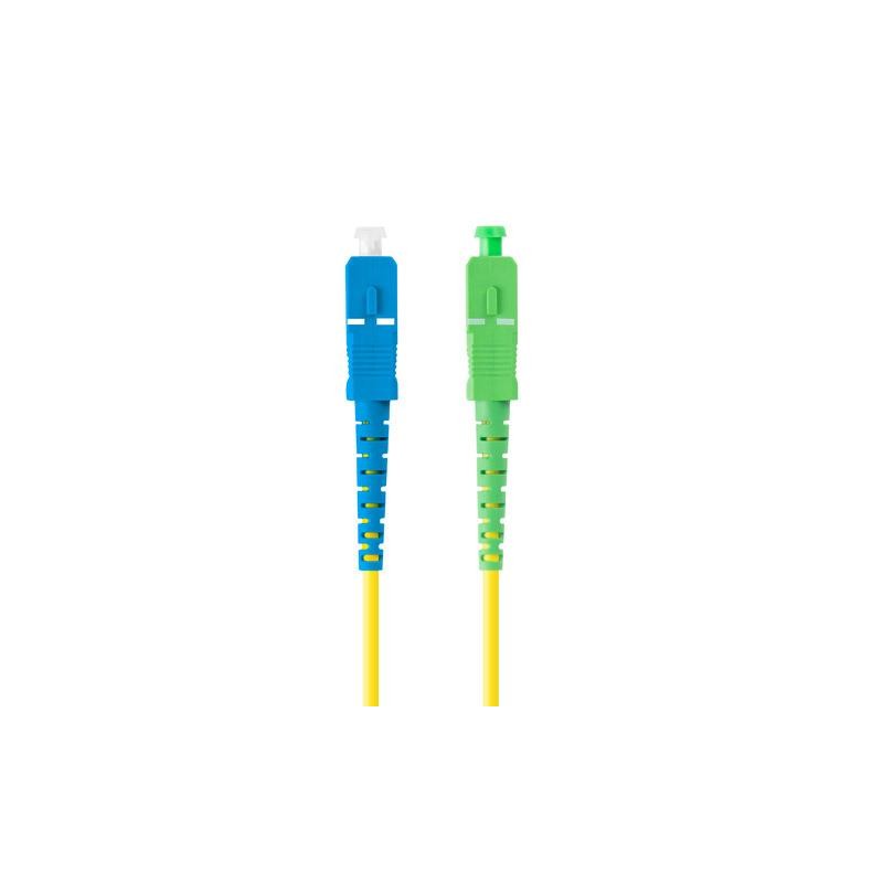 Patchcord światłowodowy Lanberg SM SC/APC-SC/UPC SIMPLEX 3.0mm LSZH G657A1 3m żółty