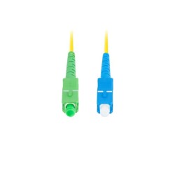 Patchcord światłowodowy Lanberg SM SC/APC-SC/UPC SIMPLEX 3.0mm LSZH G657A1 3m żółty