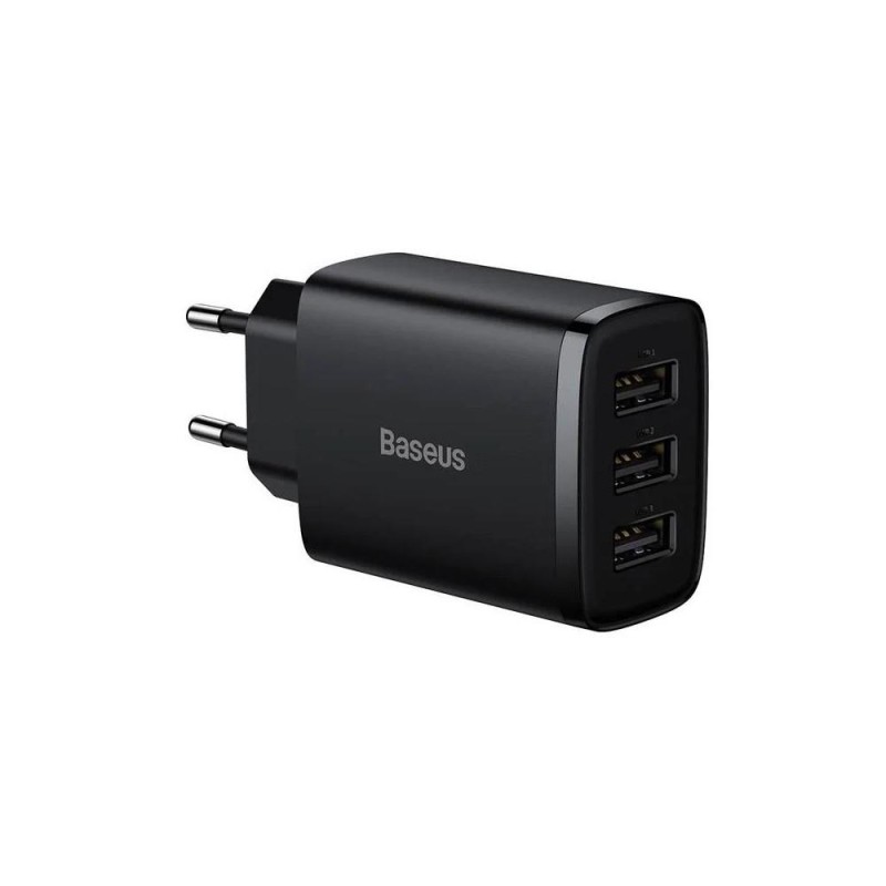 Ładowarka sieciowa Baseus Compact CCXJ020101 z 3 gniazdami USB 17W