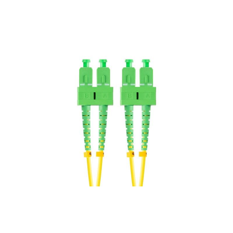 Patchcord światłowodowy Lanberg SM SC/APC-SC/APC DUPLEX 3.0mm LSZH G657A1 10m żółty