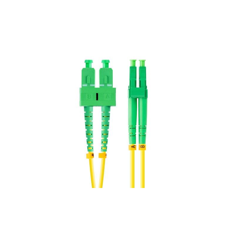 Patchcord światłowodowy Lanberg SM SC/APC-LC/APC DUPLEX 3.0mm LSZH G657A1 2m żółty