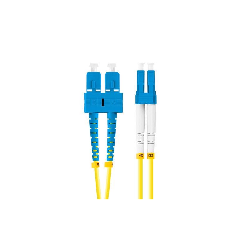 Patchcord światłowodowy Lanberg SM SC/UPC-LC/UPC DUPLEX 3.0mm LSZH G657A1 1m żółty