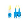 Patchcord światłowodowy Lanberg SM SC/UPC-LC/UPC DUPLEX 3.0mm LSZH G657A1 2m żółty