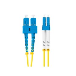 Patchcord światłowodowy Lanberg SM SC/UPC-LC/UPC DUPLEX 3.0mm LSZH G657A1 5m żółty