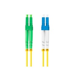 Patchcord światłowodowy Lanberg SM LC/APC-LC/UPC DUPLEX 3.0mm LSZH G657A1 2m żółty