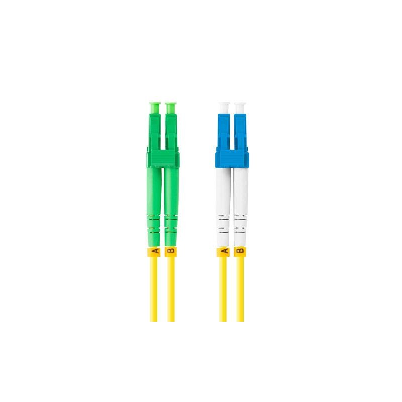 Patchcord światłowodowy Lanberg SM LC/APC-LC/UPC DUPLEX 3.0mm LSZH G657A1 2m żółty