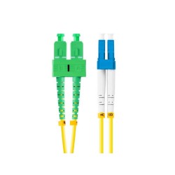 Patchcord światłowodowy Lanberg SM LC/UPC-SC/APC DUPLEX 3.0MM LSZH G657A1 0.5m żółty
