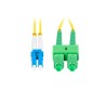 Patchcord światłowodowy Lanberg SM LC/UPC-SC/APC DUPLEX 3.0MM LSZH G657A1 2m żółty