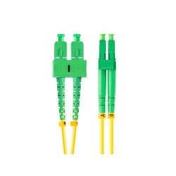 Patchcord światłowodowy Lanberg SM SC/APC-LC/APC DUPLEX 3.0MM LSZH G657A1 1m żółty