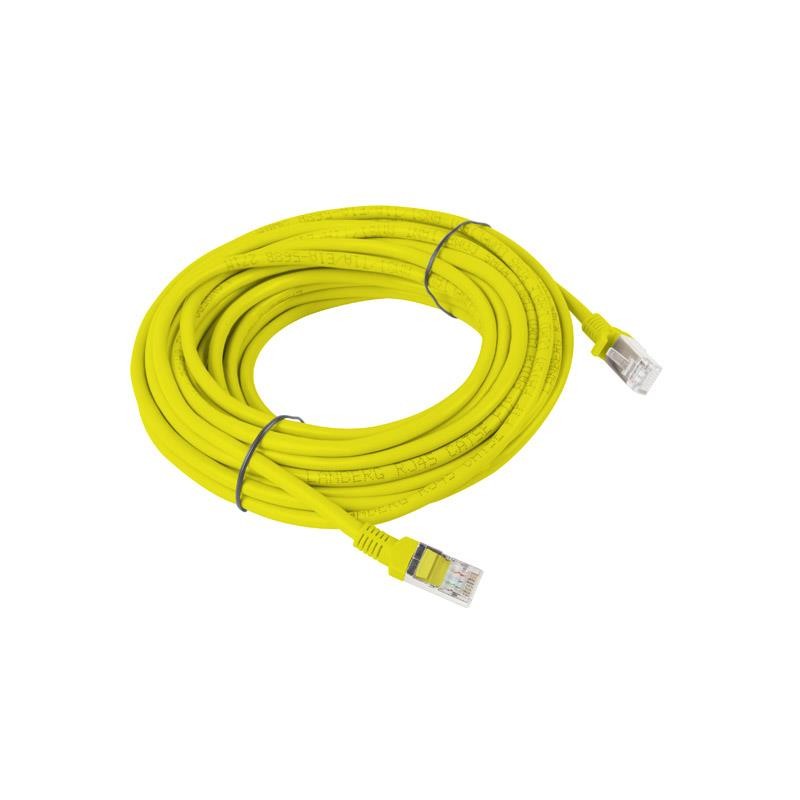 Patchcord Lanberg UTP kat.5e 10m żółty