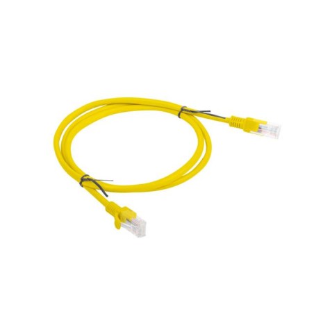 Patchcord Lanberg UTP kat.5e 1m żółty